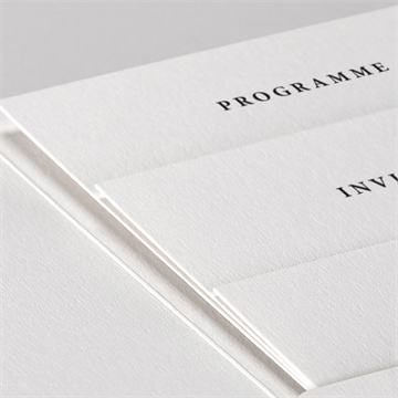 Faire-part mariage epuré pocketfold - Détail du faire-part