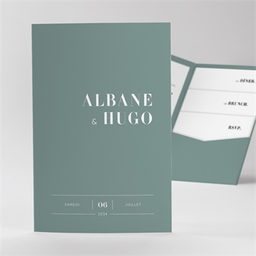 Faire-part mariage annonce minimaliste