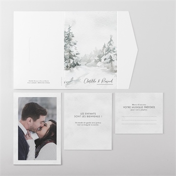 Faire-part mariage montagnes - Vue ensemble extérieur