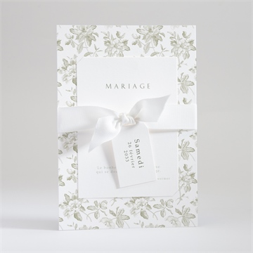 Faire-part mariage fleuri