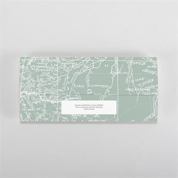 Faire-part mariage voyage voyage pochette duo - Dos du faire-part
