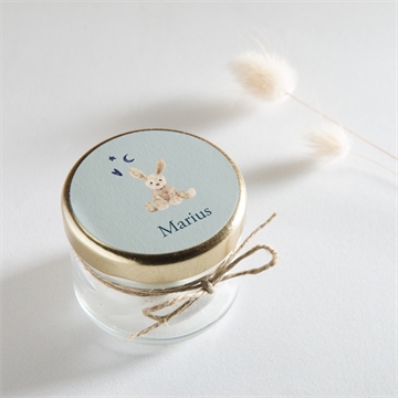 Sticker naissance mon lapin en peluche - Mise en situation