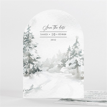 Faire-part mariage montagnes arche