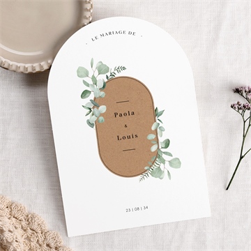 Faire-part mariage encapsulés étiquette