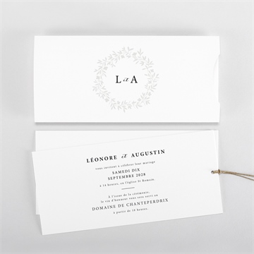 Faire-part mariage sublime pochette duo - Vue d'ensemble