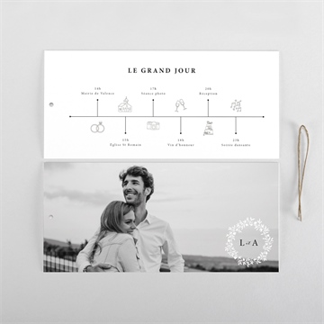 Faire-part mariage sublime pochette duo - Cartes intérieures verso