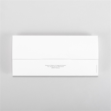 Faire-part mariage sublime pochette duo - Dos du faire-part