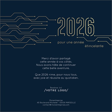 Carte de voeux virtuelle image entreprise informatique origami