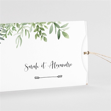 Faire-part mariage balade champetre pochette duo