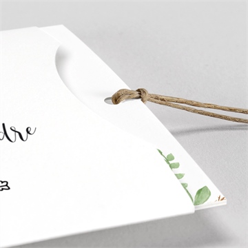 Faire-part mariage balade champetre pochette duo - Détail du faire-part