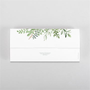 Faire-part mariage balade champetre pochette duo - Dos du faire-part