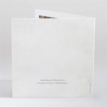 Faire-part mariage noël - Dos du faire-part