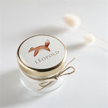 Sticker naissance renard automne - Mise en situation