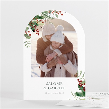 Faire-part mariage thème noël