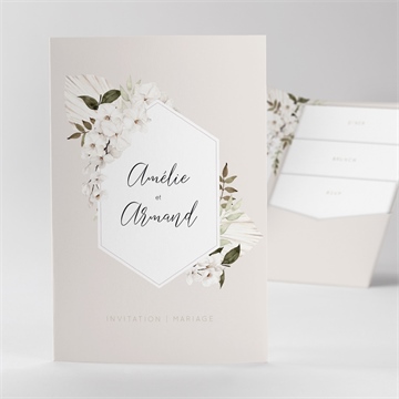 Faire-part mariage orchidées