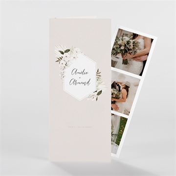 Remerciement mariage orchidées