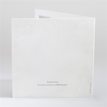 Faire-part naissance douceur d'hiver - Dos du faire-part