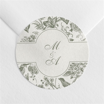 Sticker mariage romance portrait dorure