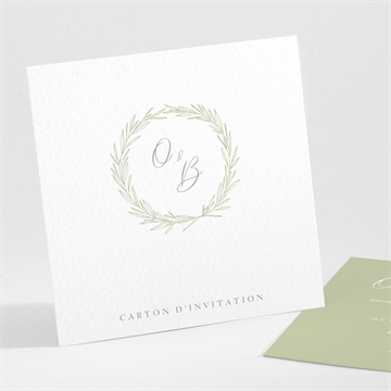Carton d'invitation mariage tendre elegance