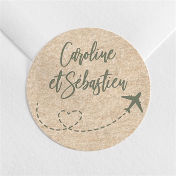Sticker mariage billet d'avion