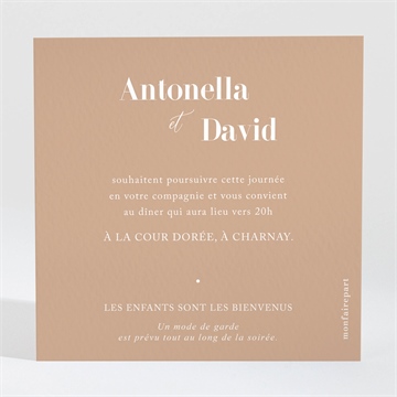 Carton d'invitation mariage engagés