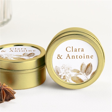 Bougie mariage délicatesse végétale