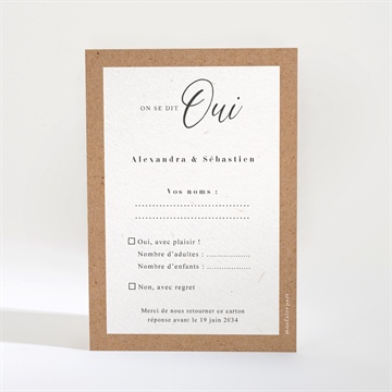 Carton réponse mariage notre absolu étui