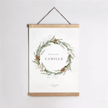 Affiche naissance douceur d'hiver