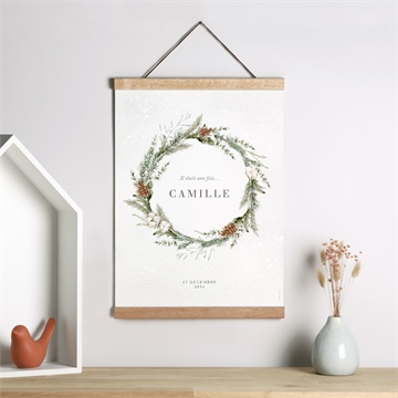 Affiche naissance douceur d'hiver - Mise en situation