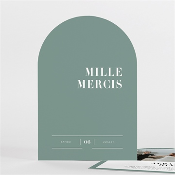 Remerciement mariage annonce minimaliste