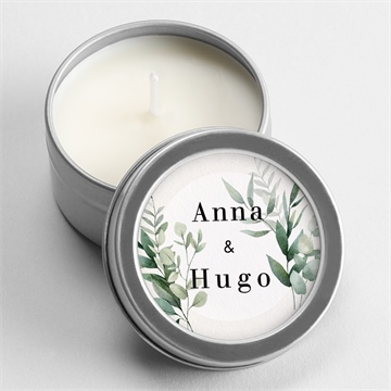 Bougie mariage emeraude argent