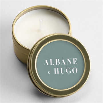 Bougie mariage annonce minimaliste