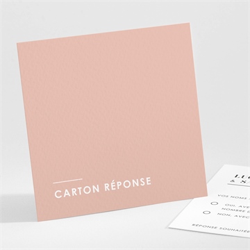 Carton réponse mariage terracotta initiales