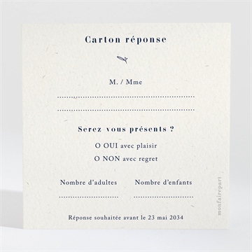 Carton réponse mariage notre idylle