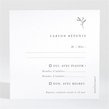 Carton réponse mariage douce terracotta avec graines