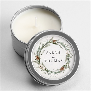 Bougie mariage noël argent