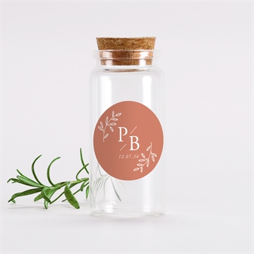 Mignonette mariage douce terracotta sticker