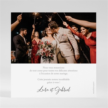 Remerciement mariage bordeaux - Dos du remerciement