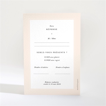 Carton réponse mariage volupté