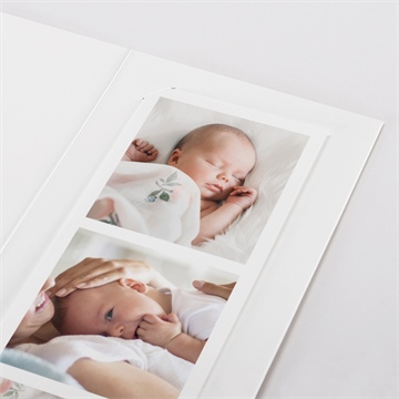 Remerciement naissance symétrie - Détail du faire-part