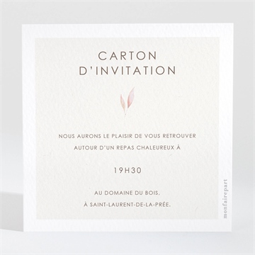 Carton d'invitation mariage notre lien