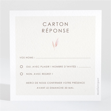 Carton réponse mariage notre lien