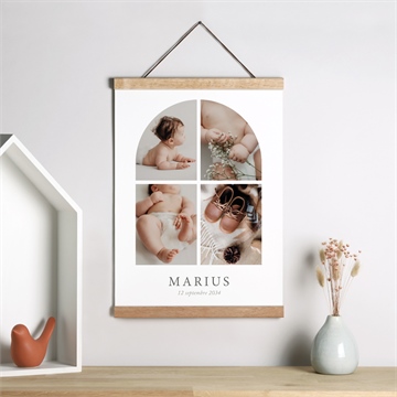 Affiche naissance fenêtre sur la vie - Mise en situation