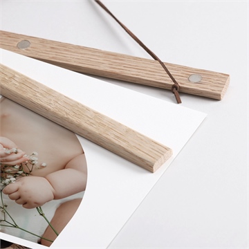 Affiche naissance fenêtre sur la vie - Détail des supports en bois