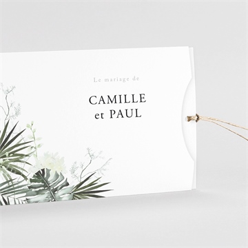 Faire-part mariage tropical or