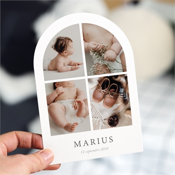 Faire-part naissance fenêtre sur la vie arche
