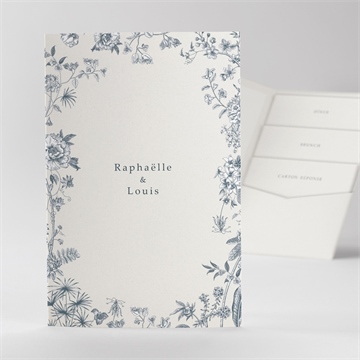 Faire-part mariage tropiques pocketfold
