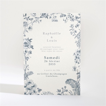 Carton d'invitation mariage tropiques