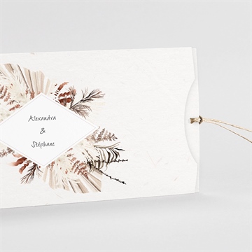 Faire-part mariage pampa pochette duo