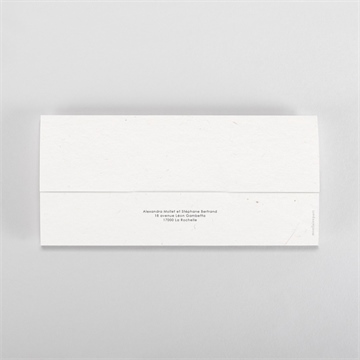 Faire-part mariage pampa pochette duo - Dos du faire-part